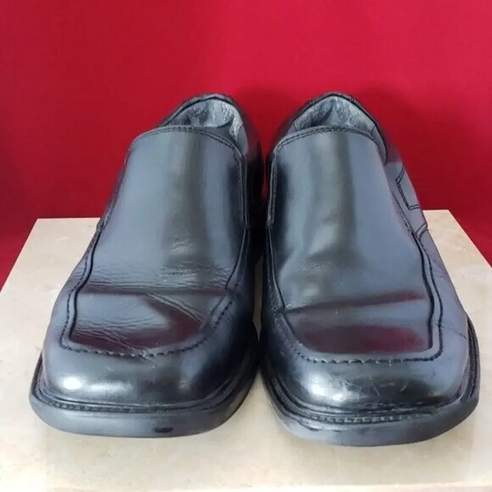 Bass Loafers Men's Black Leather Upper Slip On Loafers Size 8.5 M